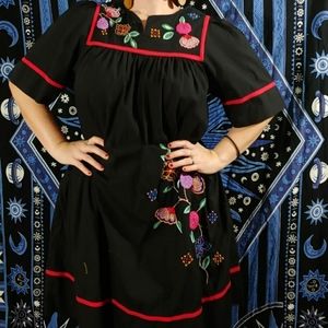Embroidered Floral Chill House Dress